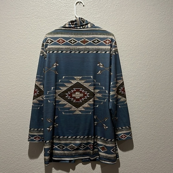 Bloom Chic Women’s Supersoft  Bandana Open Front Kimono Aztec Print Western Sz12 - Picture 9 of 11